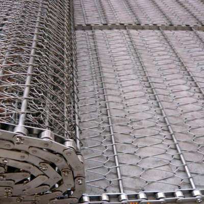 KANGCHEN Food grade stainless steel chain link balance weave wire mesh conveyor belt