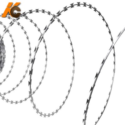 Factory!!!!!!!!! KangChen Hot Dipped Concertina Single Loop Barbed Blade Fencing Wire Clips Razor Wire